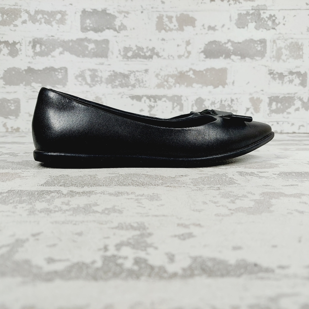 NEW Cole Haan Zerogrand Bow Skimmer Black Leather Slip On Pointy Toe Flats W593 - Picture 5 of 12